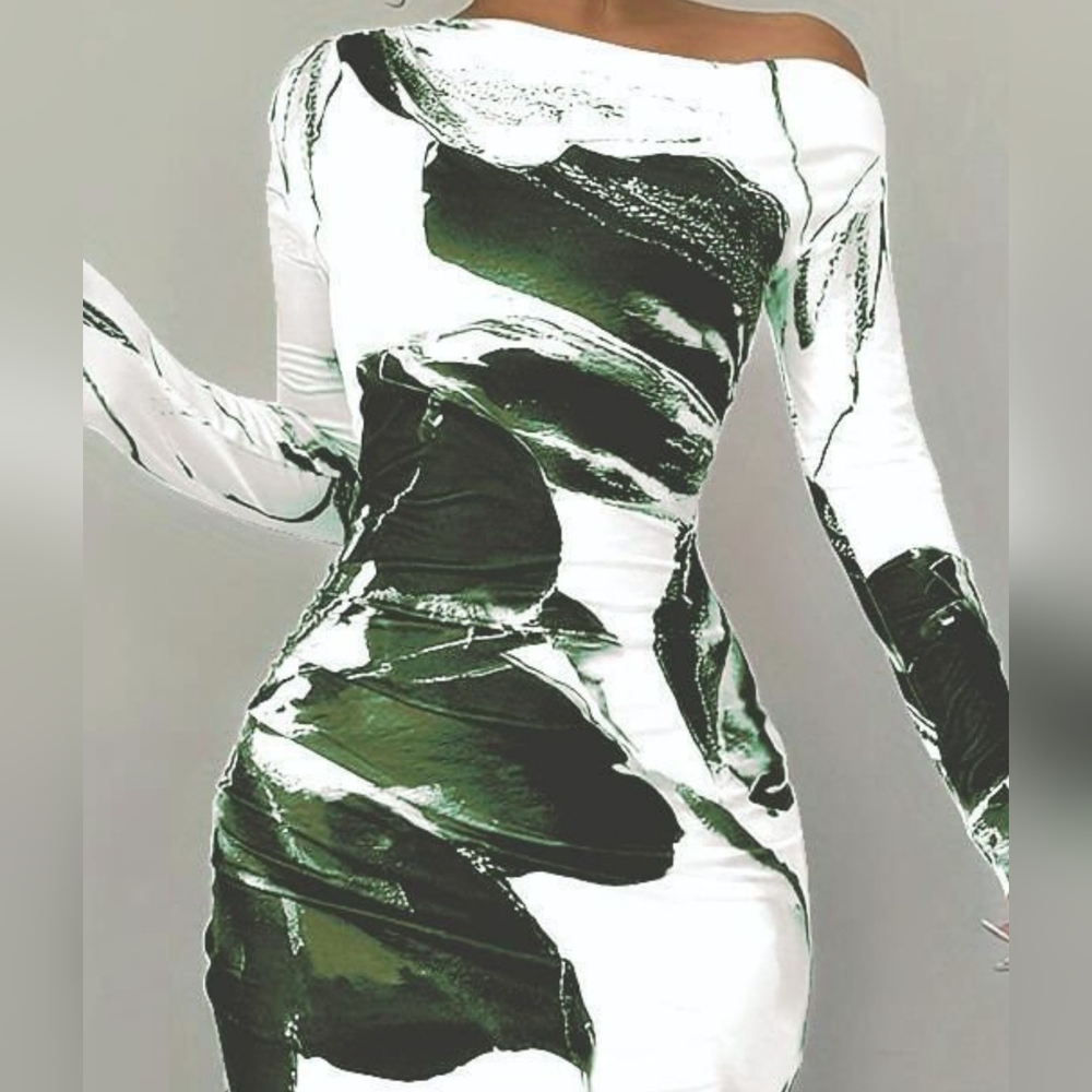 Neriah One-Shoulder Maxi Dress - Green - Picture 5 of 7